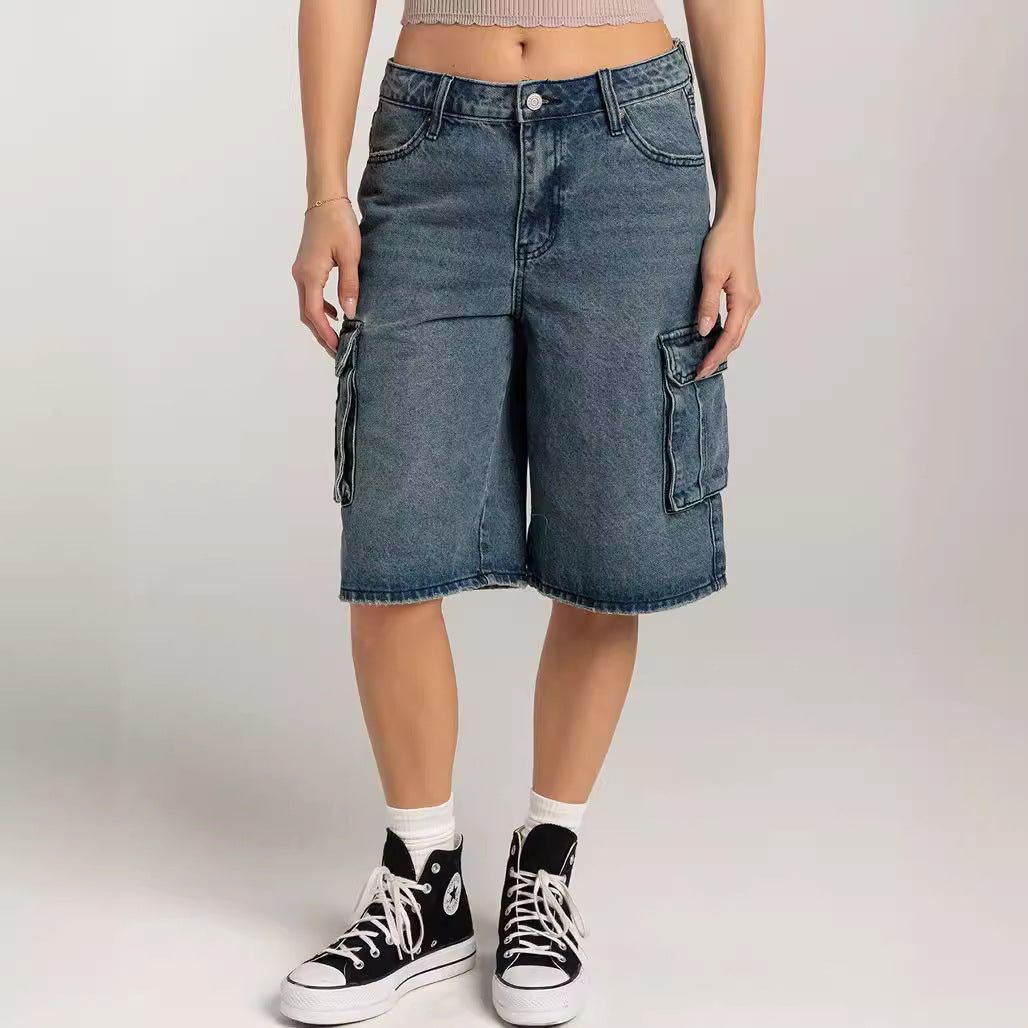 Dame Cargo-shorts med praktiske sidelommer og afslappet snit Stilla
