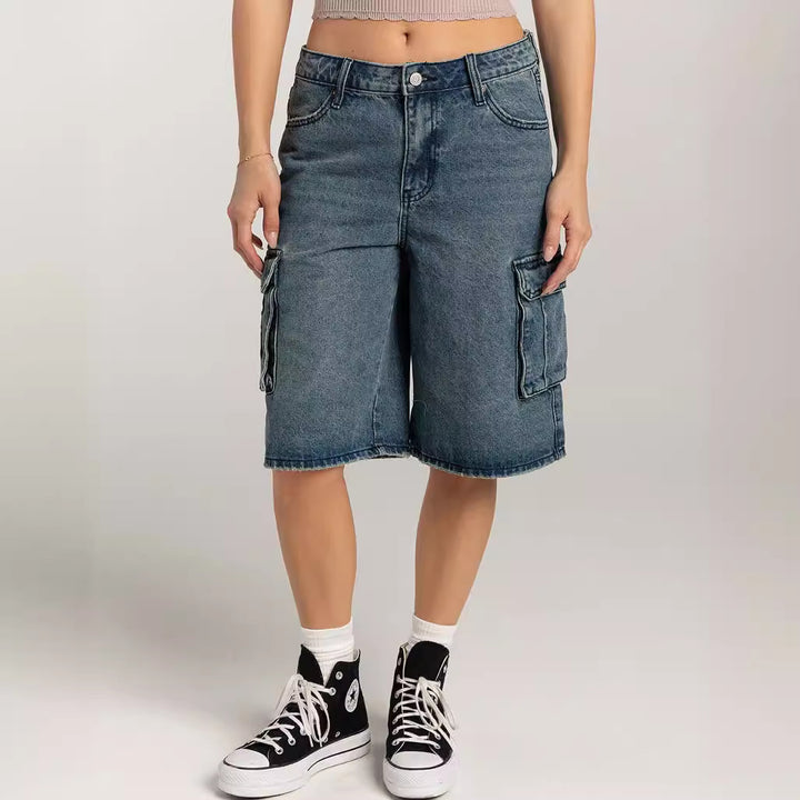 Dame Cargo-shorts med praktiske sidelommer og afslappet snit Stilla