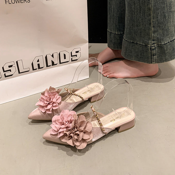 Femme Floral Dekoreret Slip-On Mules Stilla
