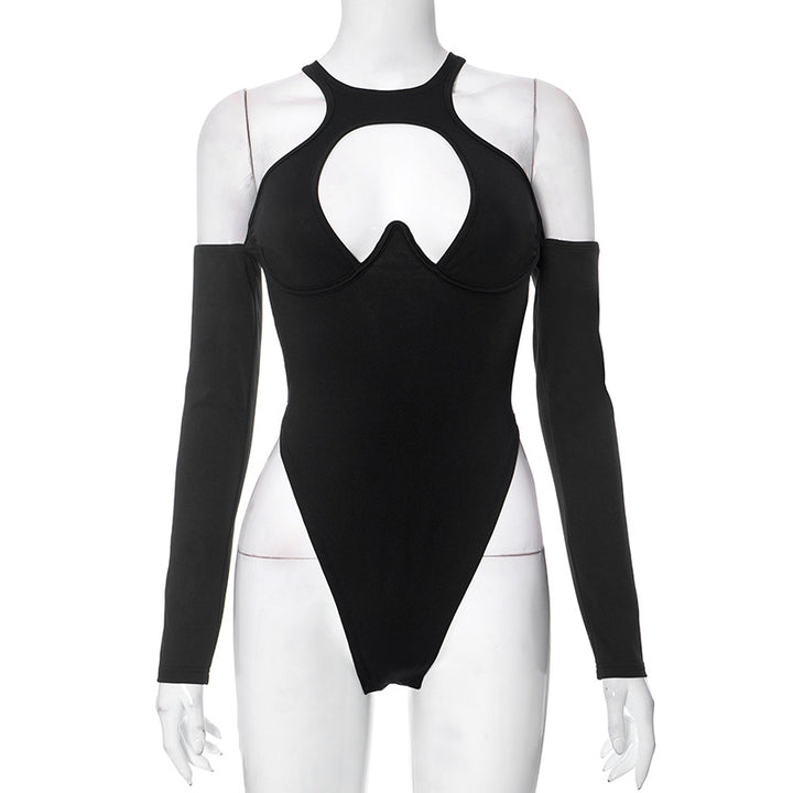 Dame Cut-Out Badedragt med lange ærmer Stilla