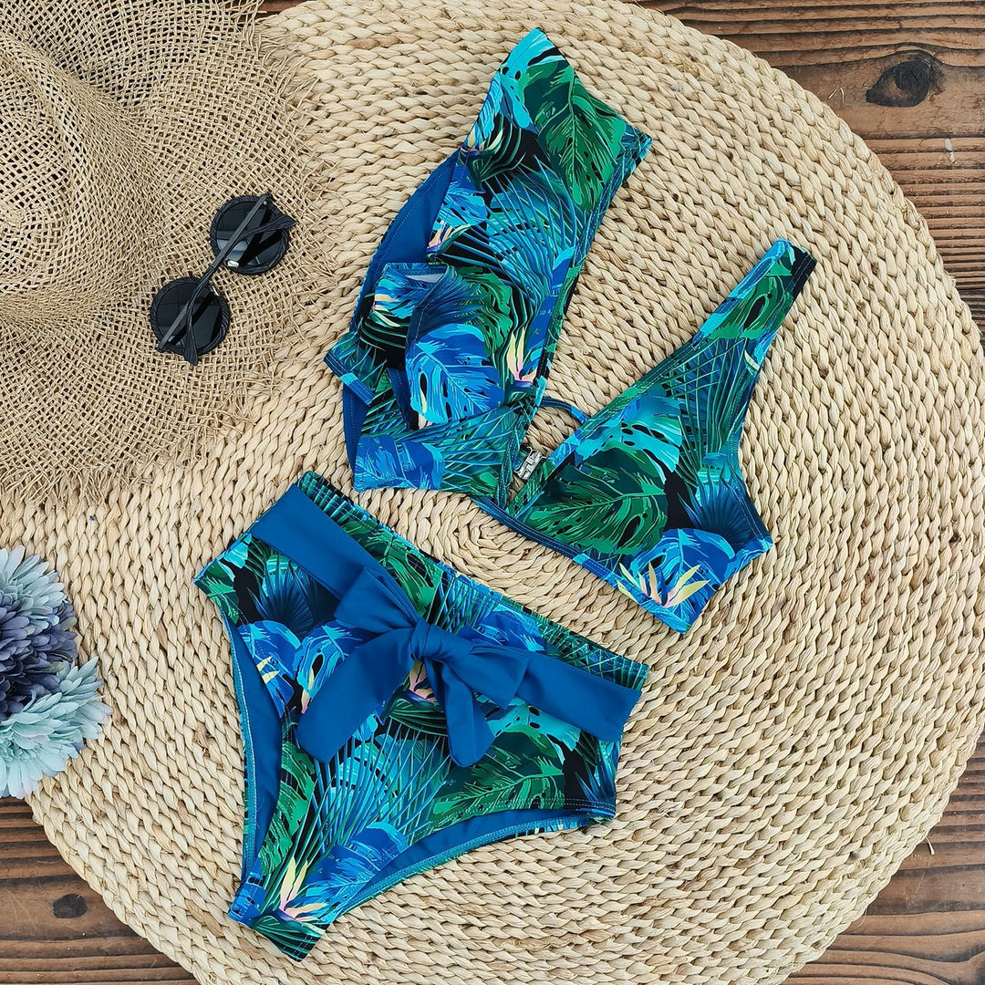 Dame bikini-sæt med høj talje og elegante sløjfedetaljer Stilla