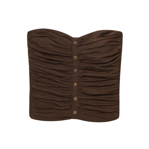 Femme Strapless Ruffle Top Stilla