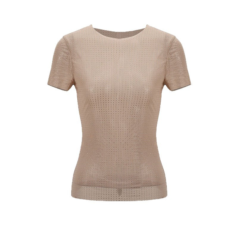 Dame Figurtilpasset T-shirt med struktureret design Skovae