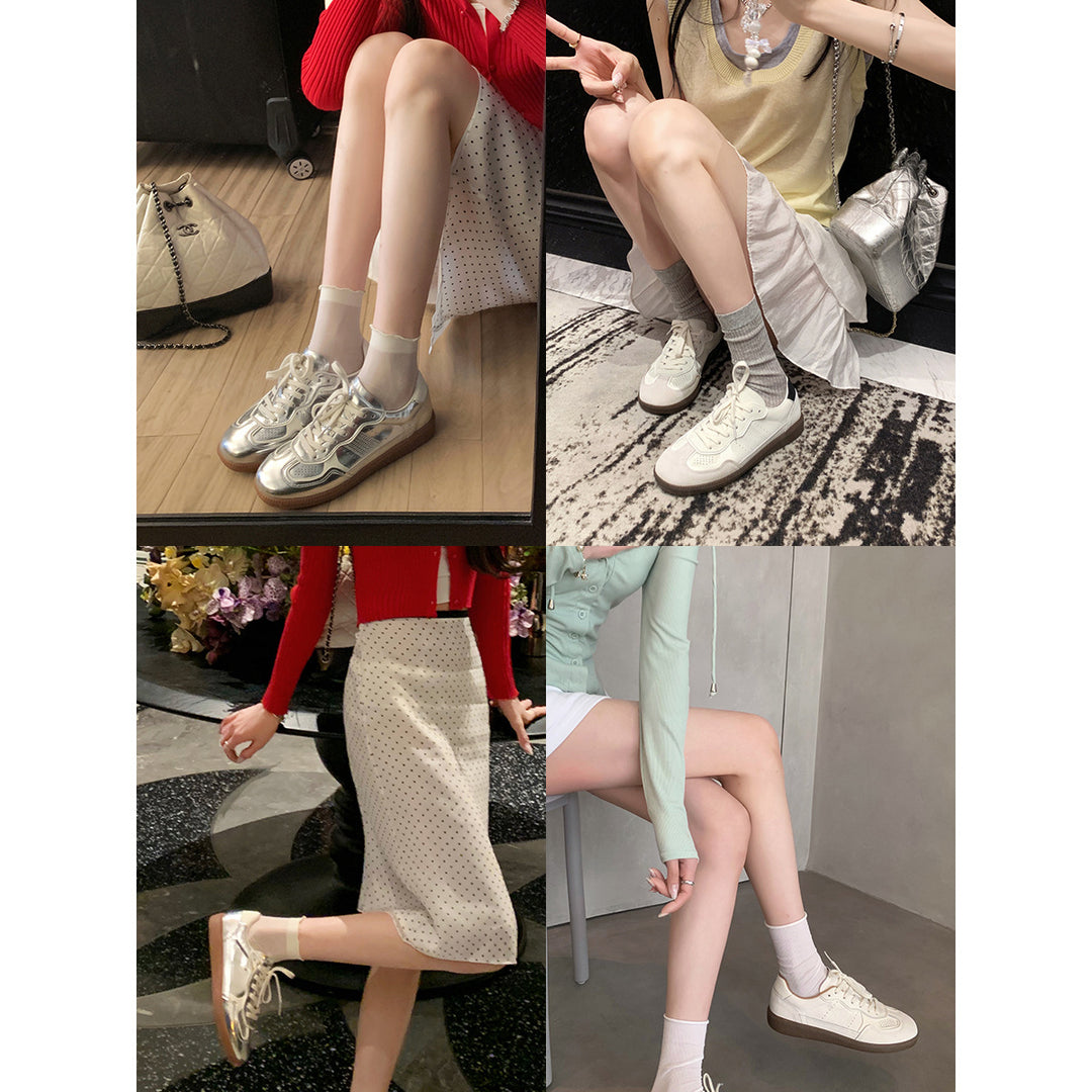 Dame Fritid Retro-inspirerede Sneakers med perforeret design Stilla