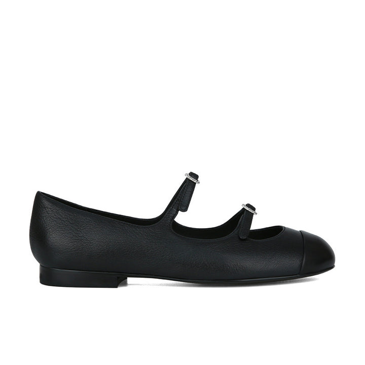 Dame Elegant Dobbeltrem Mary Jane Balletsko Stilla