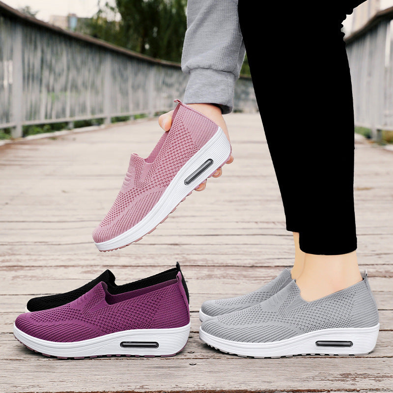 Dame Sporty Slip-On Sko med åndbart Mesh-Overmateriale Stilla