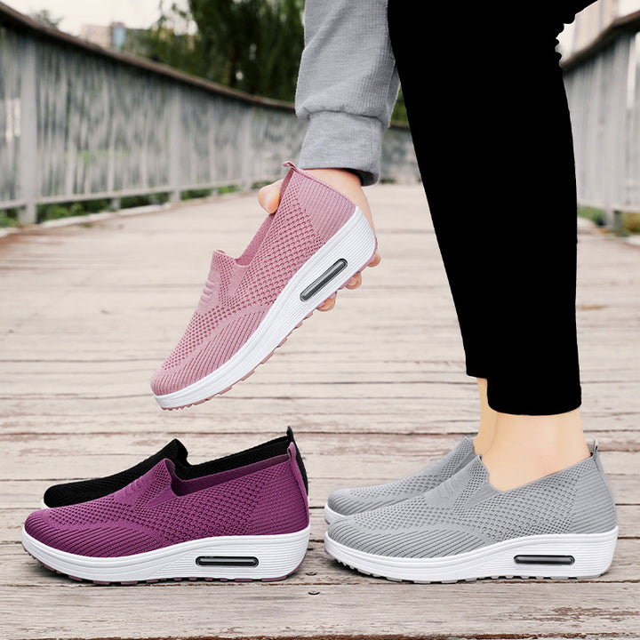 Dame Sporty Slip-On Sko med åndbart Mesh-Overmateriale Stilla