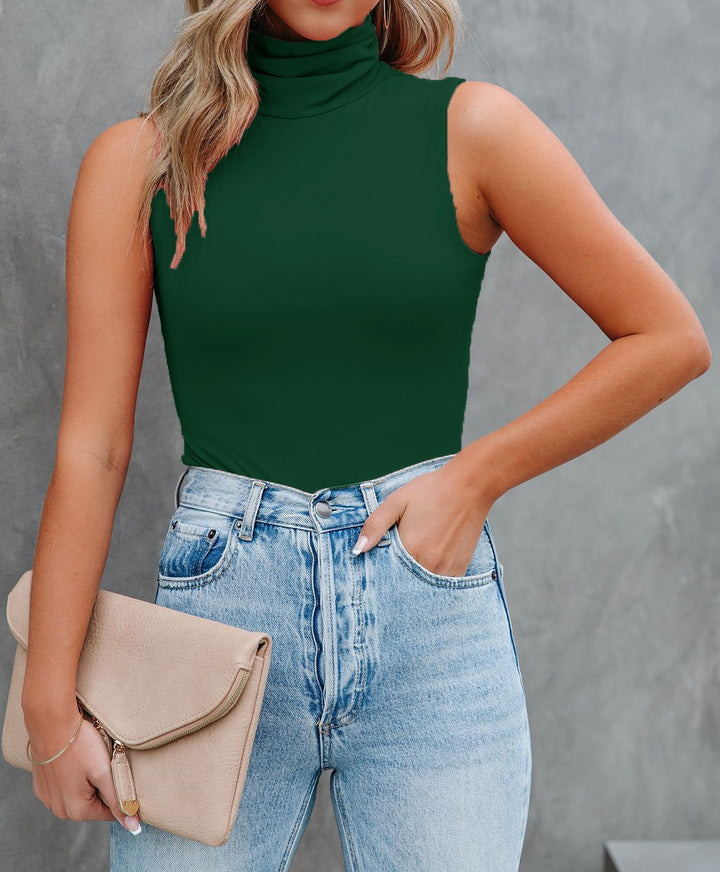 Dame figurtilpasset rullekraveshirt Stilla