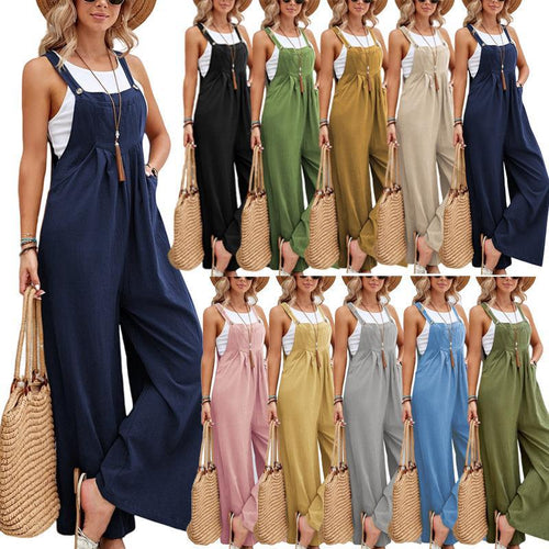 Dame jumpsuit med justerbare stropper Stilla