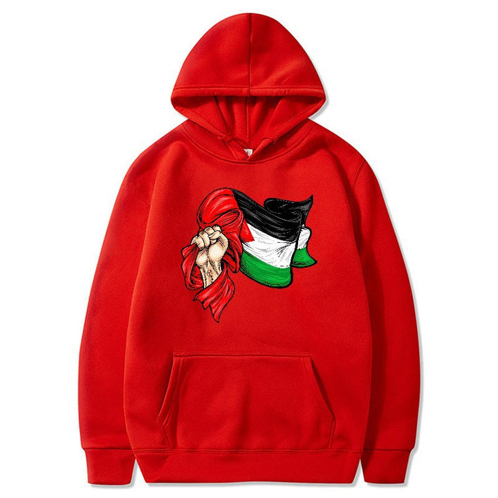 Kvinders hoodie med unikt grafisk design Skovae