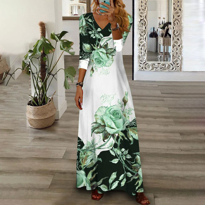 Stilla | Casual Print Knap Mid-Length Ærme Kjole