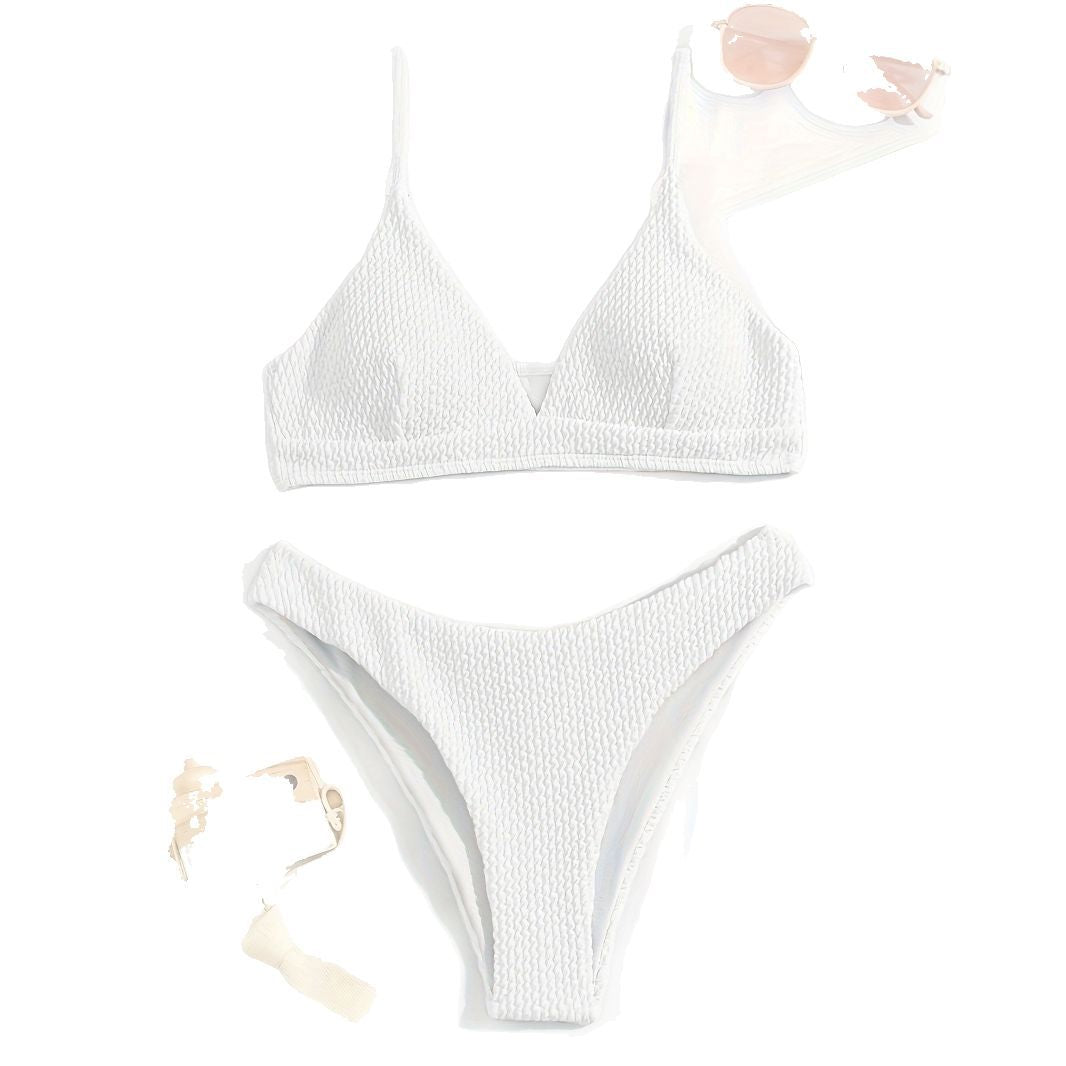 Dame bikini-sæt med struktureret overfladestruktur og elegant snit Stilla