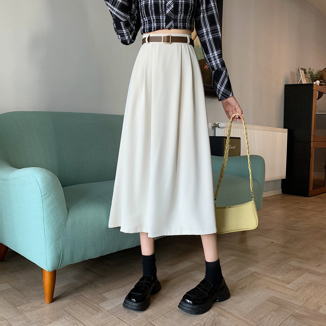 Dame Midtering i flydende materiale med elastisk linning Stilla