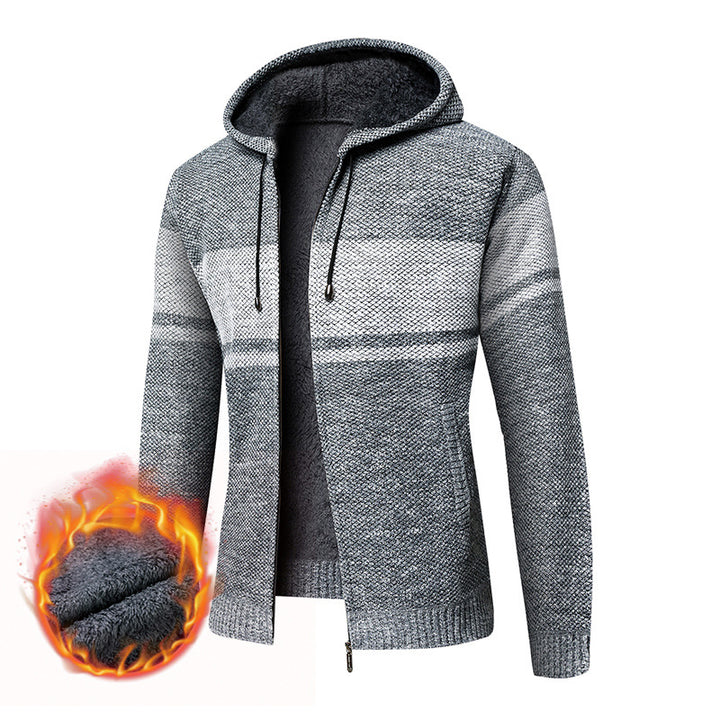 Herrer Behagelig Fleecforet Zip-Up Hoodie Stilla