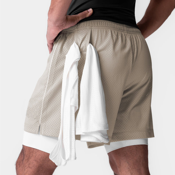 Herrer Sporty Korte Løbbukser med åndbart Mesh-materiale Stilla