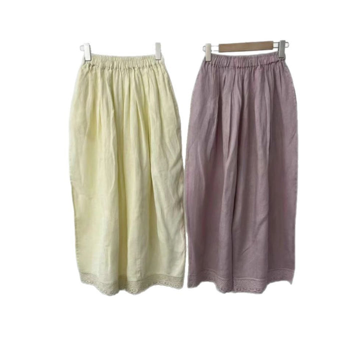 Femme Letvægts Luftige Linned Culottes Stilla
