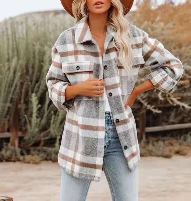Dame Casual Ternede Overshirt Jakke Stilla