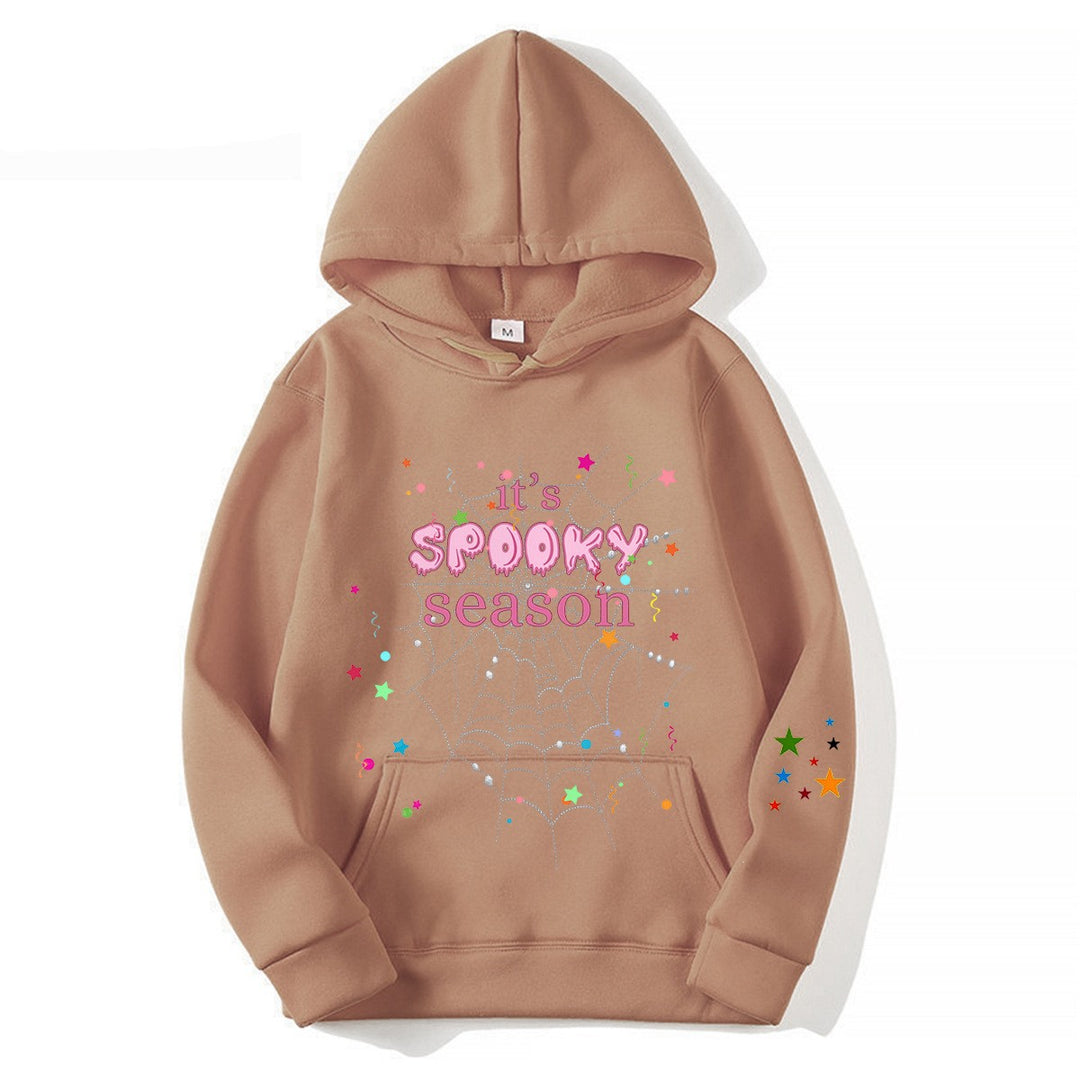 Kvinder hyggelig hoodie med grafisk Halloween design Skovae