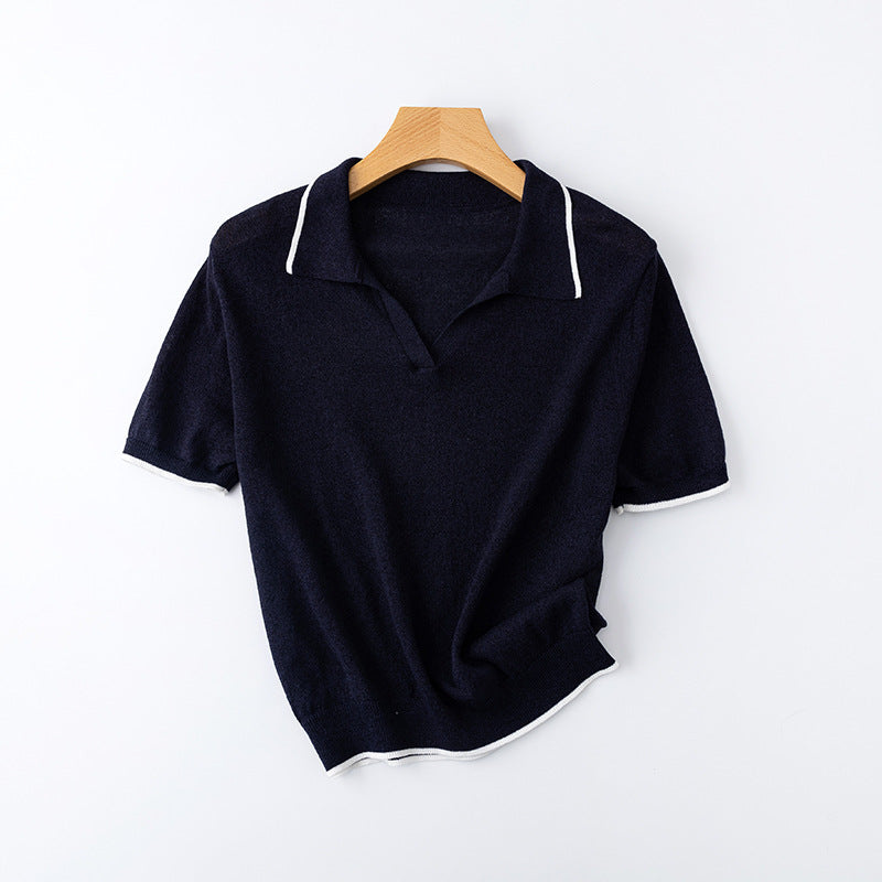 Dame Casual Polo Shirt med kontrastbesætning Stilla
