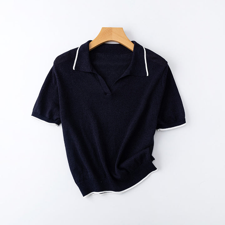 Dame Casual Polo Shirt med kontrastbesætning Stilla