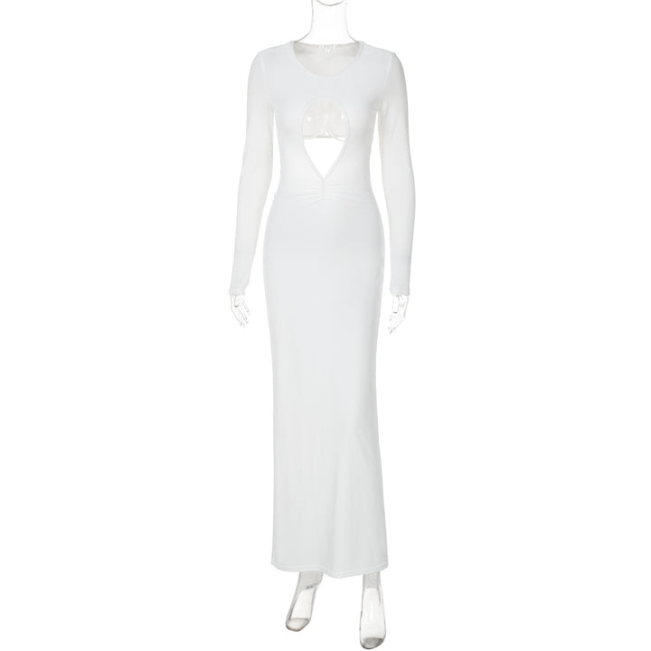 Dame Elegant Maxikjole med Cut-Outs Stilla