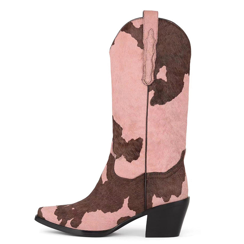 Femme Western-stil blokhæls støvler Stilla