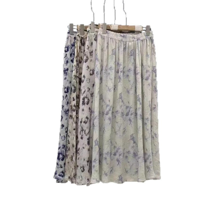 Femme Floral Print Maxi Nederdel Stilla
