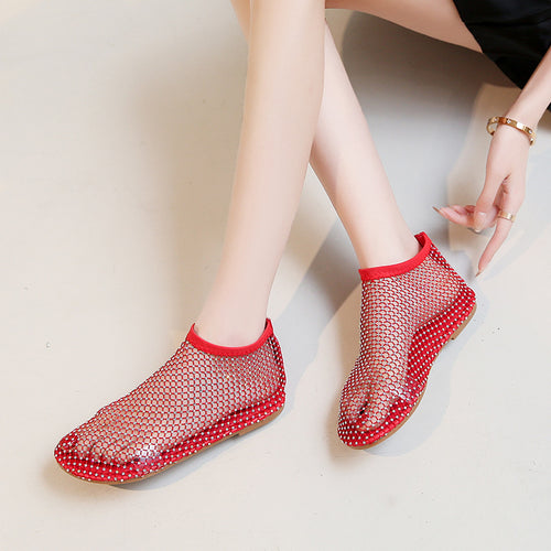 Dame Mesh-Slipper med elastisk rem og luftig struktur Stilla