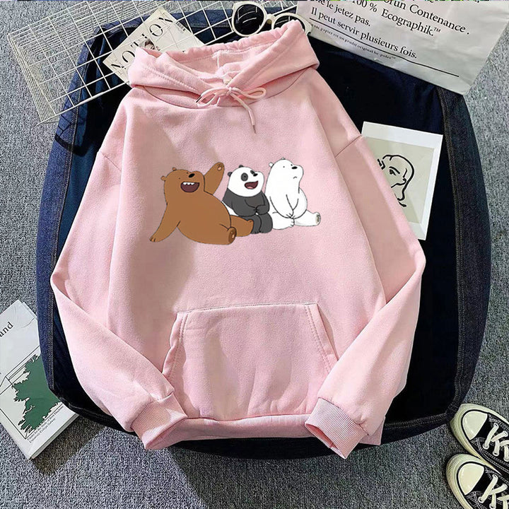 Dame hoodie med humoristisk dyremotiv Skovae