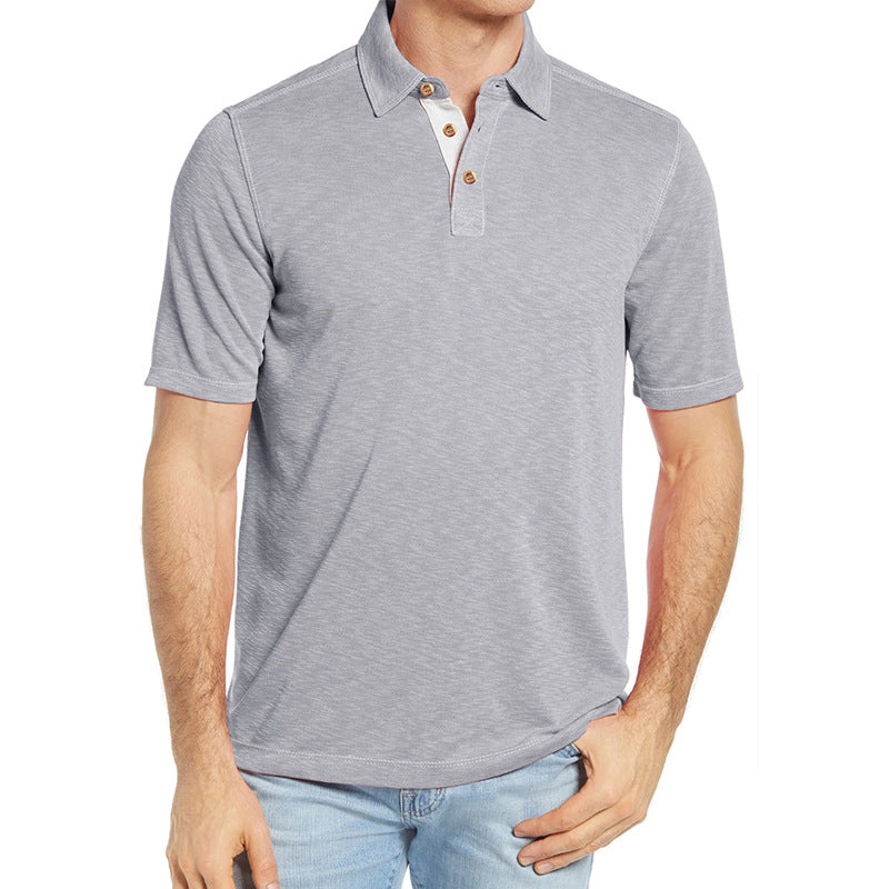 Herrer Polo-Shirt med elegante knapper og blødt stof Stilla
