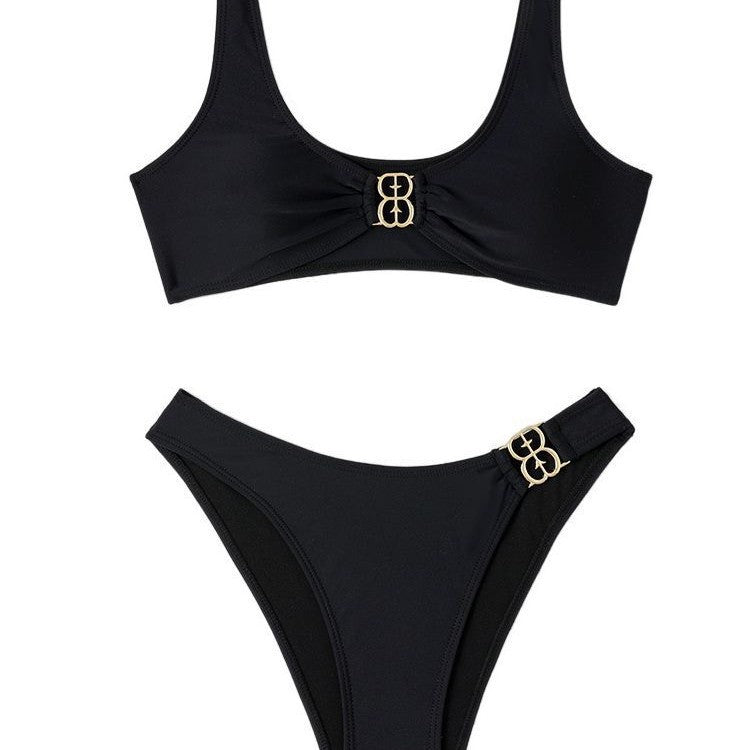 Femme struktureret Bralette Bikini Sæt med unikke accenter Stilla