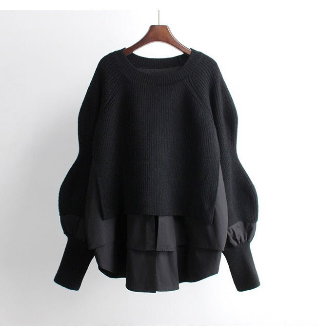 Femme Lagdelt Look Strikpullover med strukturerede detaljer Stilla