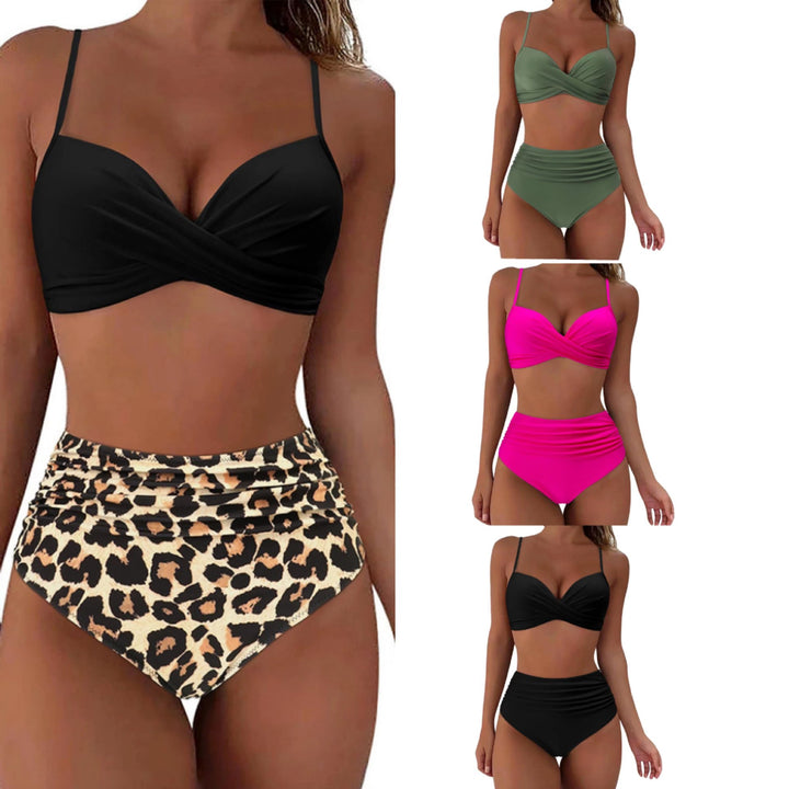 Dame High-Waist Tierprint-Bikini-Sæt Stilla