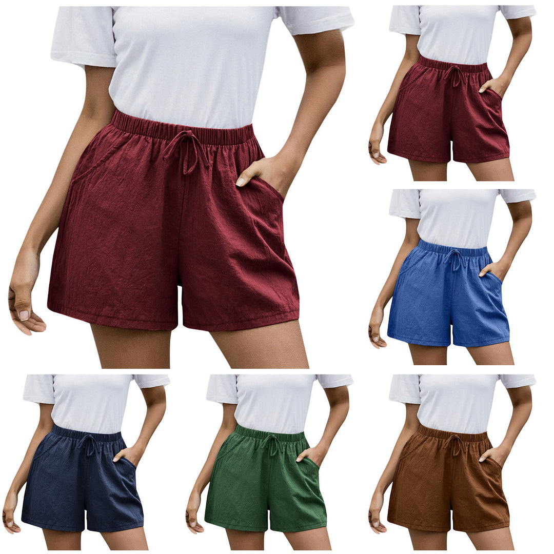 Dame behagelige shorts med elastisk talje og lommer Stilla