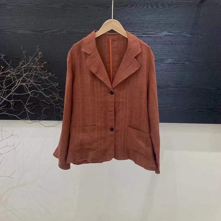Femme Letvægts Linned Blazer Stilla