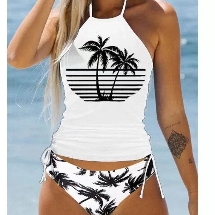 Dame Sport Tankini-sæt med justerbar halsudskæring og sidelukninger Stilla