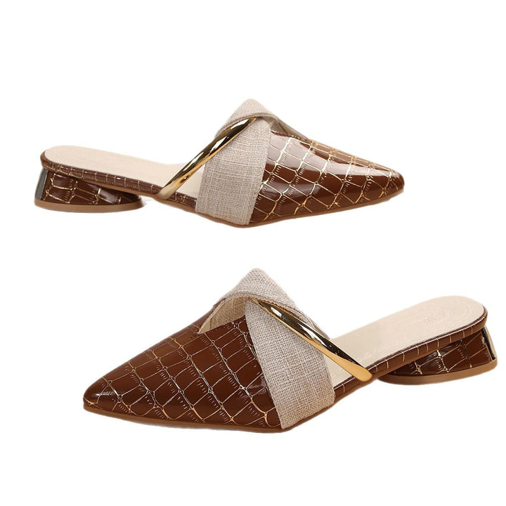 Dame elegante og trendy slippers med dekorativ lukning Stilla