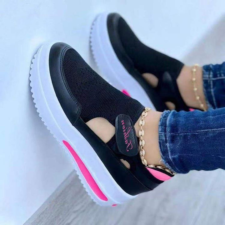 Dame Åndbare Slip-On Sneakers med elastisk Overdel og Dæmpningsteknologi Stilla