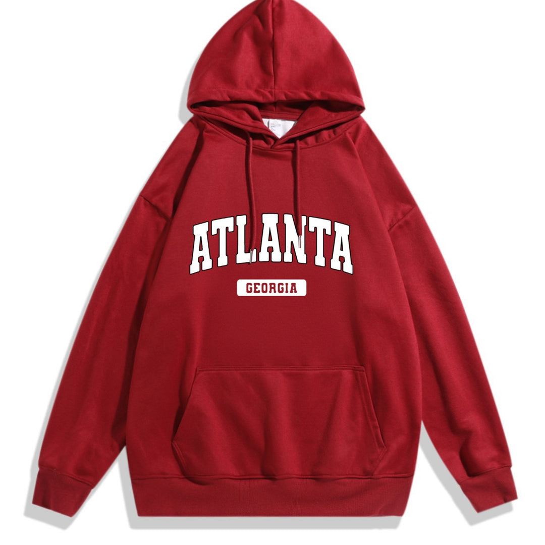 Kvinders hoodie med stilfuld Atlanta print Skovae