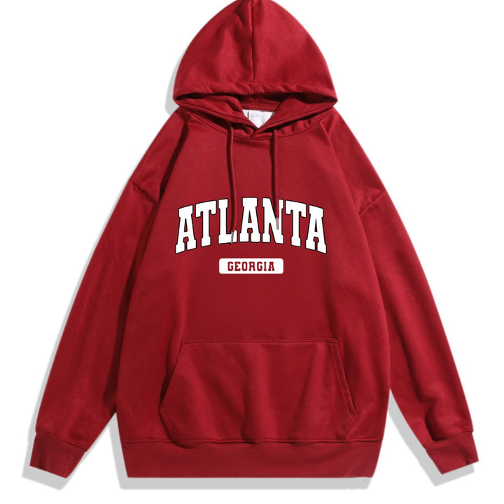 Kvinders hoodie med stilfuld Atlanta print Skovae