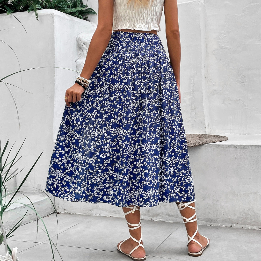 Dame Floral Print Split Maxi Skirt Stilla