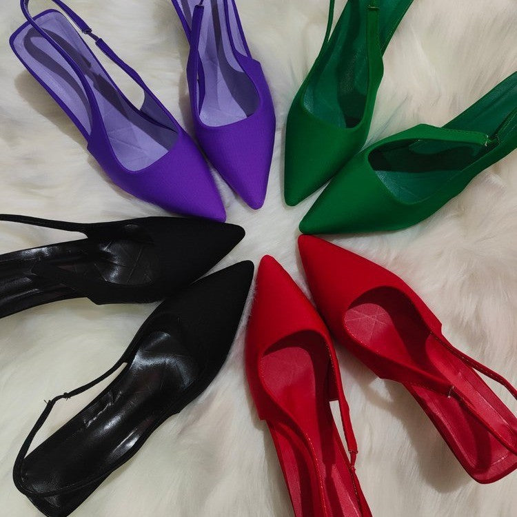 Dame Slingback Pumps med elegant spids design og komfortabel indersål Stilla