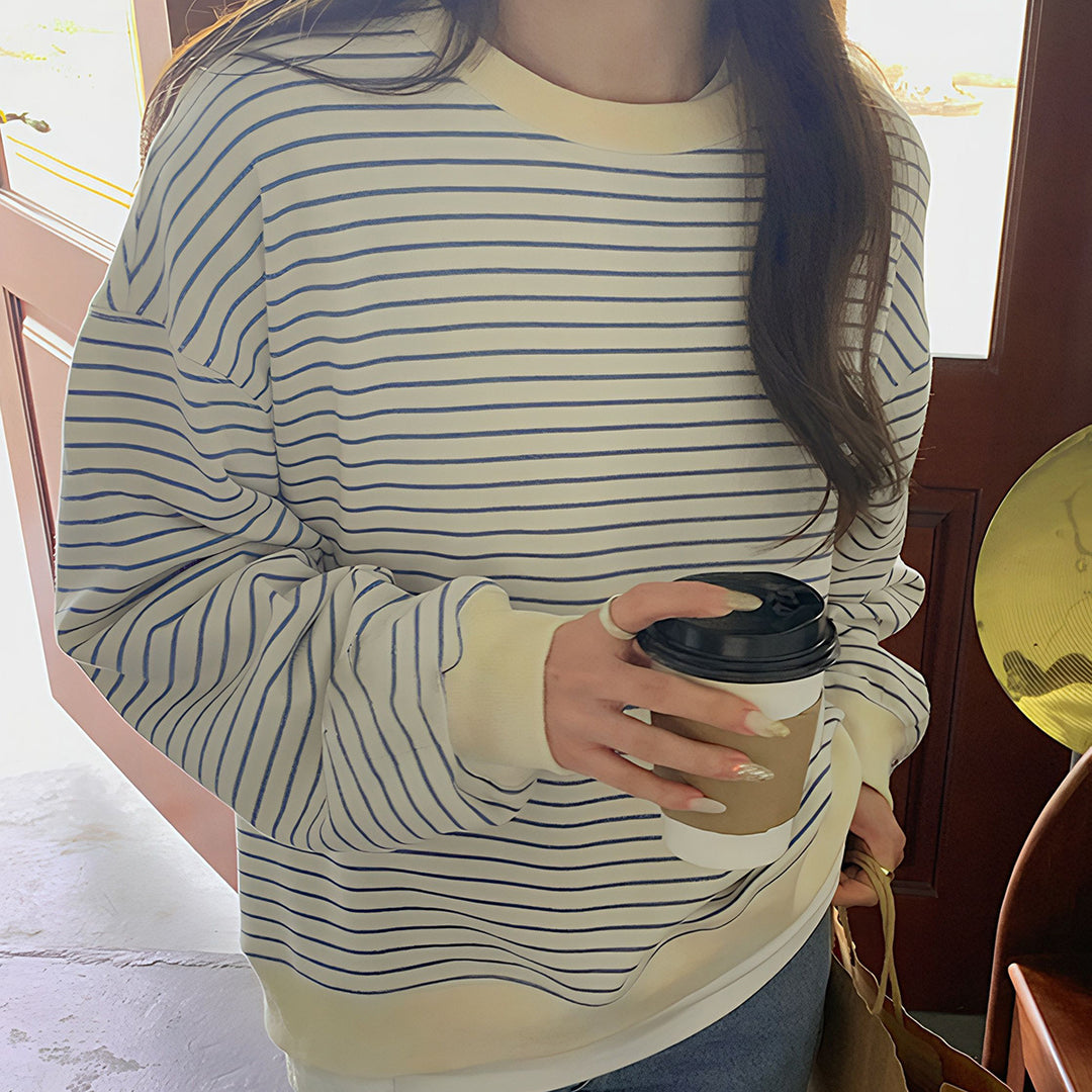 Kvinders afslappede stribede sweater Stilla