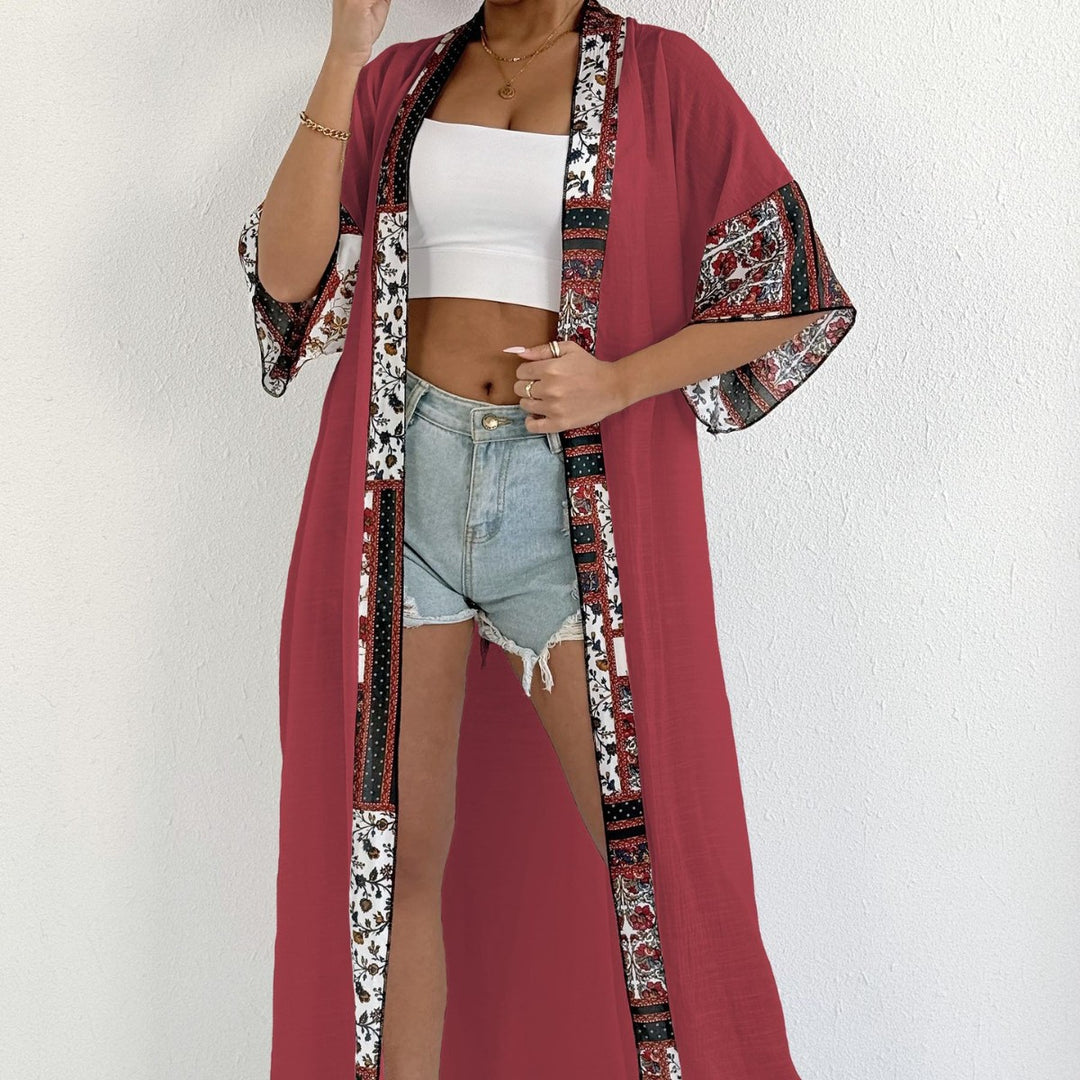 Kvinder Blomster mønster Bohemian Kimono Cardigan Stilla
