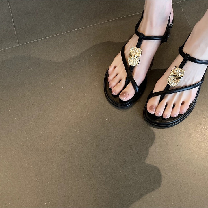 Dame Elegant Tåsplitter med kunstnerisk Smykkedetalje Stilla