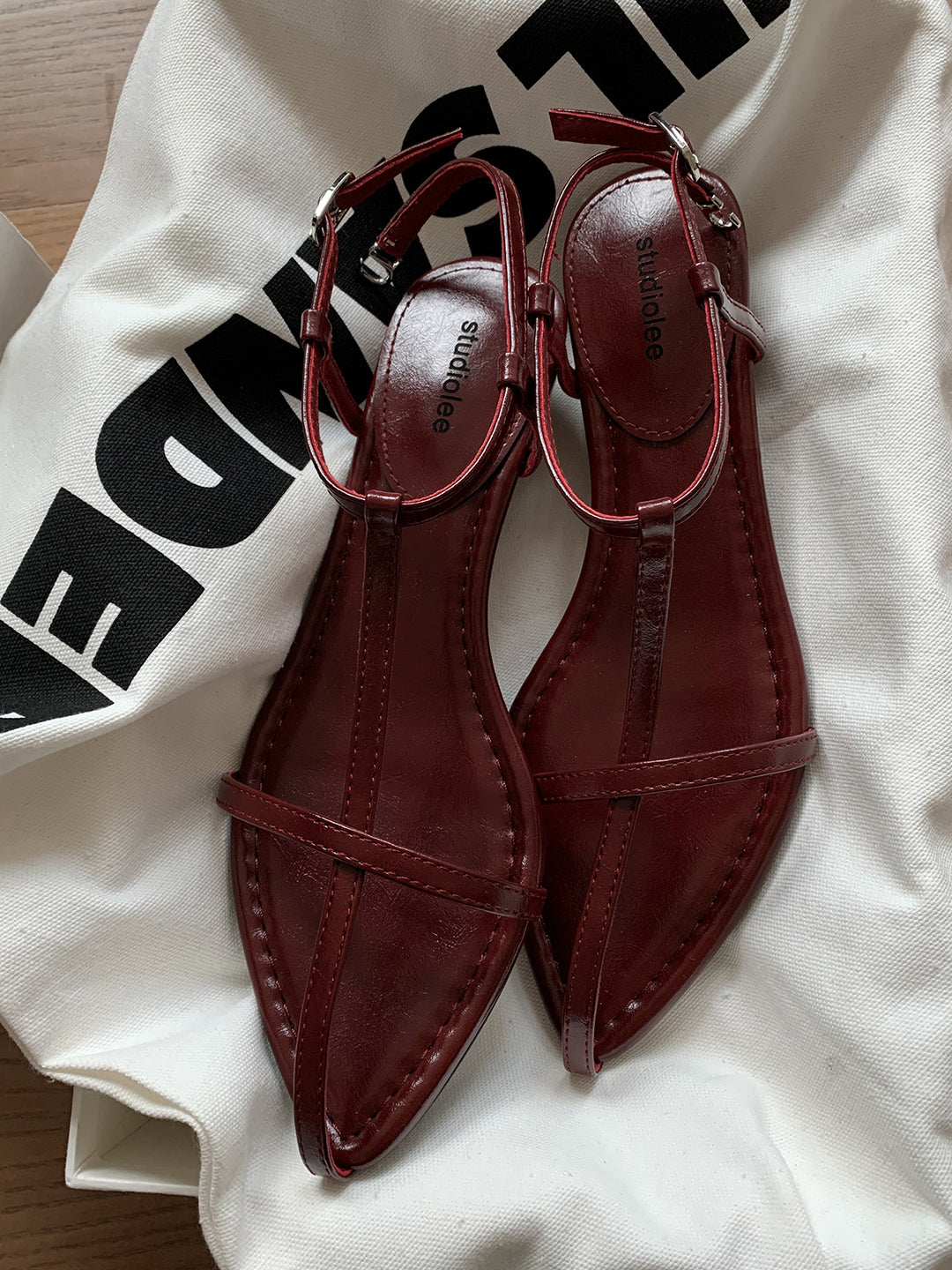 Damer Elegante Rem Sandaler Flade med Justerbar Ankelsnor Stilla