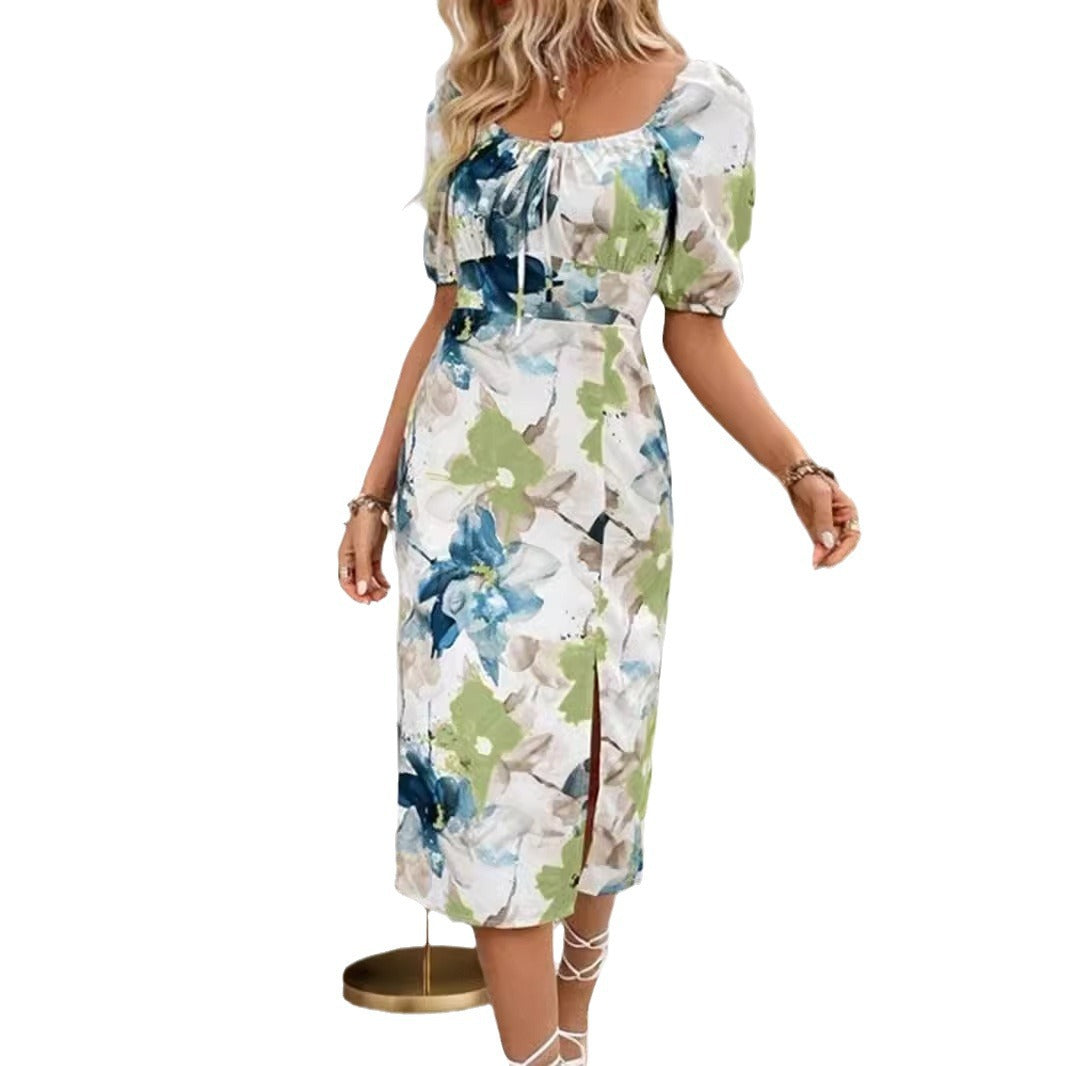 Dame Blomsterprint Midikjole Stilla