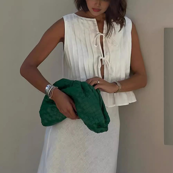 Dame maxi-nederdel med elegant struktureret design og flydende fald Stilla