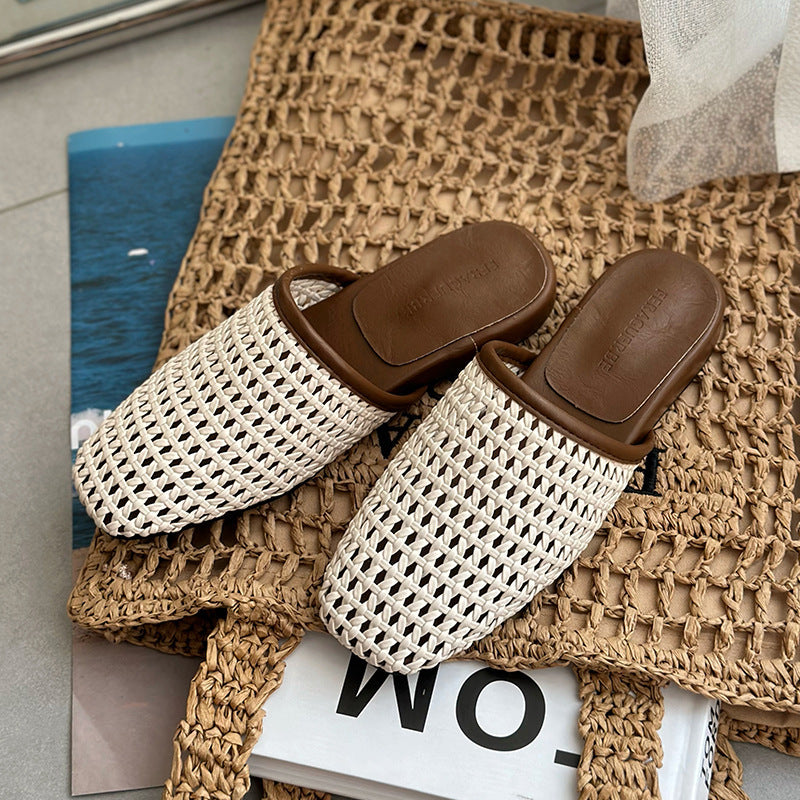 Damer Woven Slide Mules Stilla