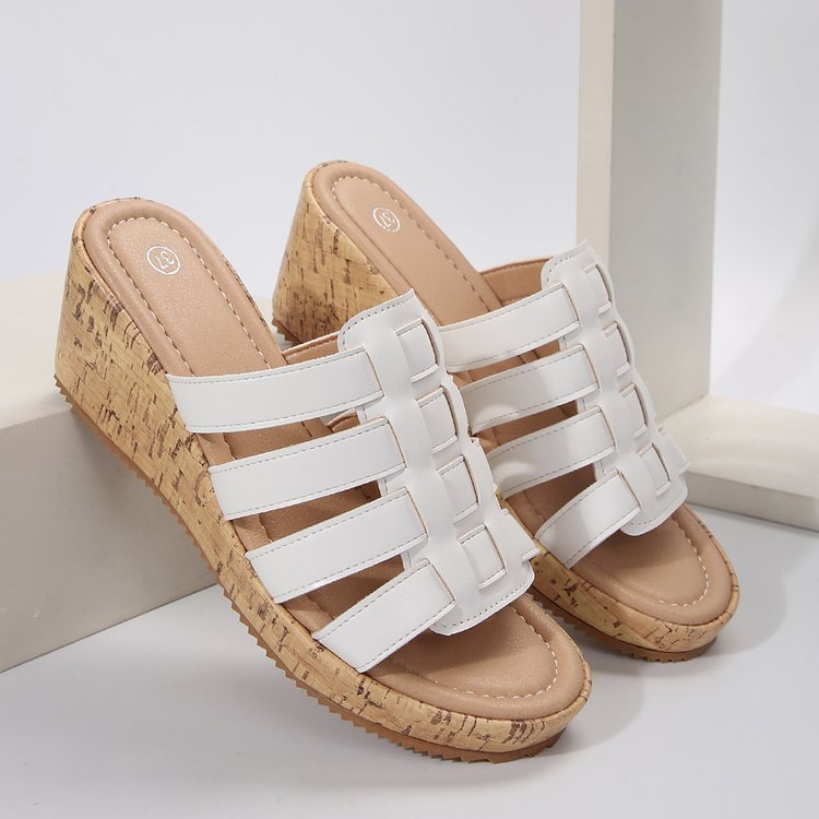 Dame Wedge-sandaler med dekorative remme og komfortabelt fodseng Stilla